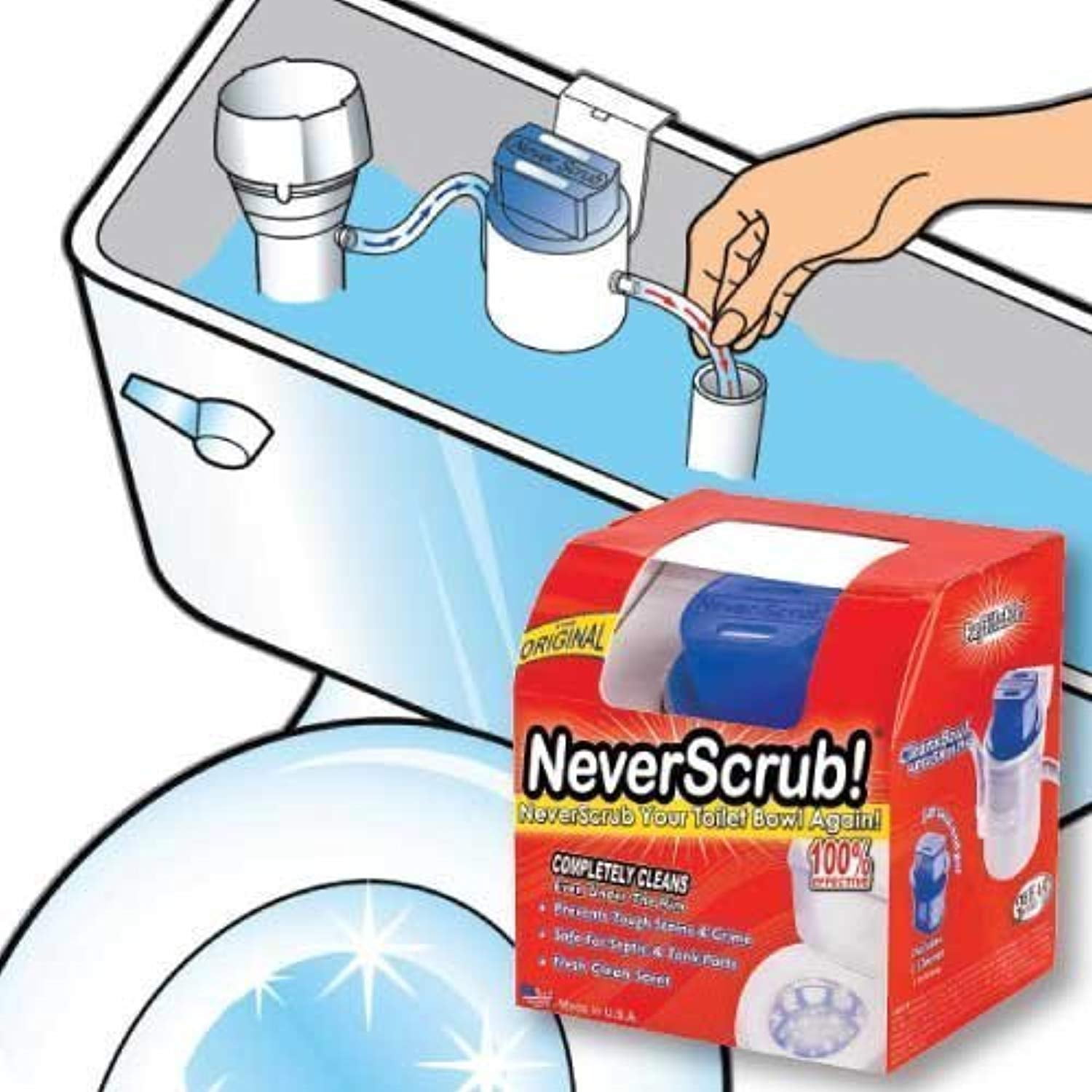 Never Scrub Automatic Toilet Cleaning System - New/Improved :  Health & Household