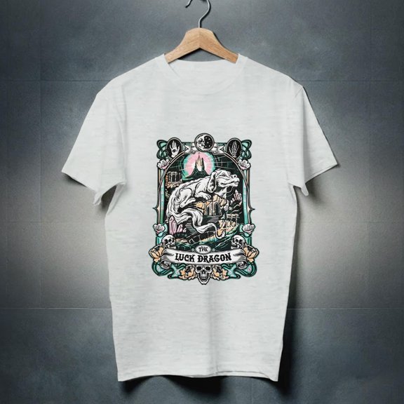 Neverending Story Luck Dragon Tee 80's Movie Fantasy Shirt Falcor