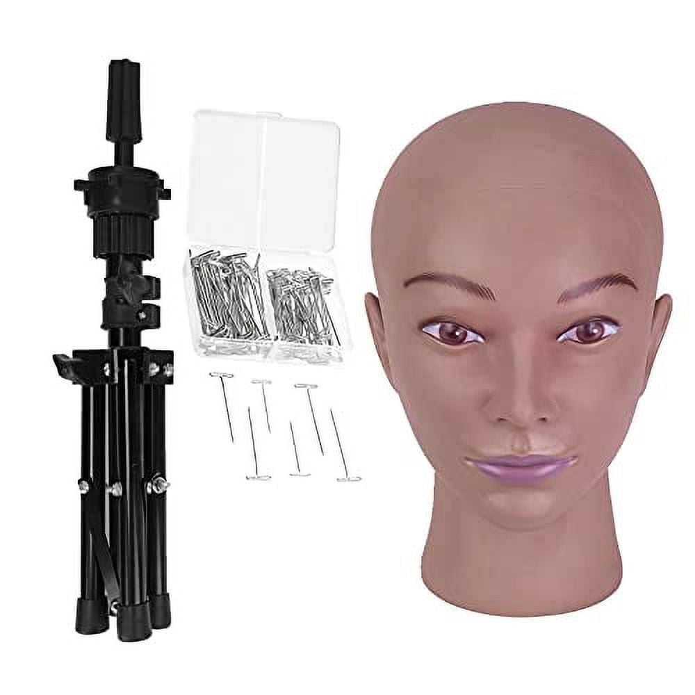 Neverland Bald Mannequin Head,Wig Stand with Head,Afro Female Wig Head for Wigs Making and