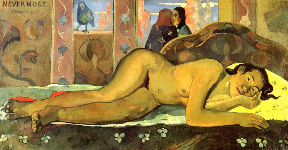 Nevermore 1897 Canvas Art - P Gauguin (18 x 24)