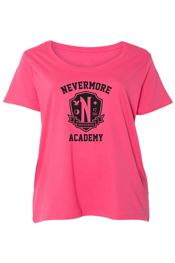 Nevermore Academy Womens Plus Size Scoopneck Tee