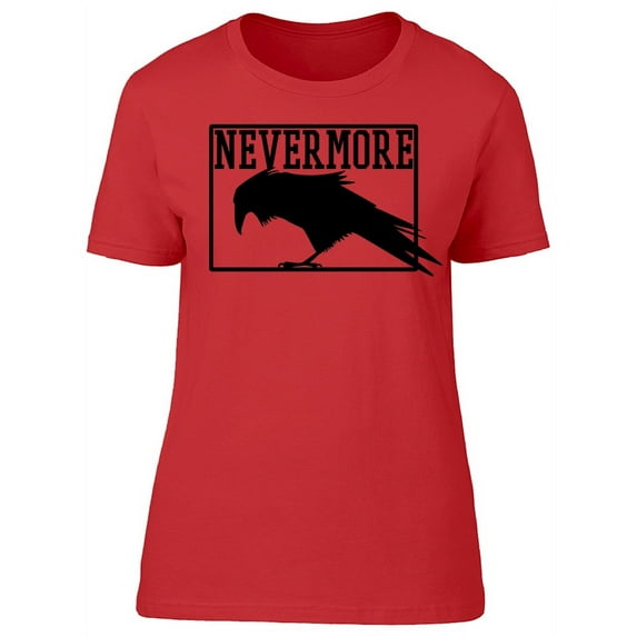 Nevermore Raven Silhouette T-Shirt Women -Image by Shutterstock, Female x-Large