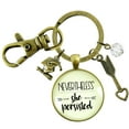 thumbnail image 1 of Nevertheless She Persisted Graduate Gutsy Goodness Bronze Keychain Graduation Tassel Charm Heart Arrow, 1 of 8