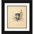 thumbnail image 1 of Nevil 12x14 Black Ornate Wood Framed Double Matted Museum Art Print Titled: Scenes&nbsp;Of Sarah Bernhardt's Life 3, 1 of 5