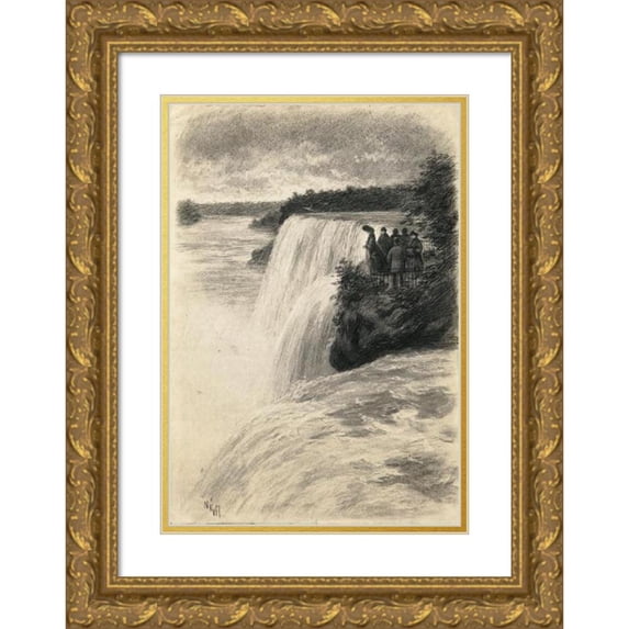 Nevil 14x18 Gold Ornate Wood Frame and Double Matted Museum Art Print Titled - Scenes Of Sarah Bernhardt's Life 4