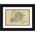 thumbnail image 1 of Nevil 18x13 Black Ornate Wood Framed Double Matted Museum Art Print Titled - Scenes&nbsp;Of Sarah Bernhardt's Life 5, 1 of 5