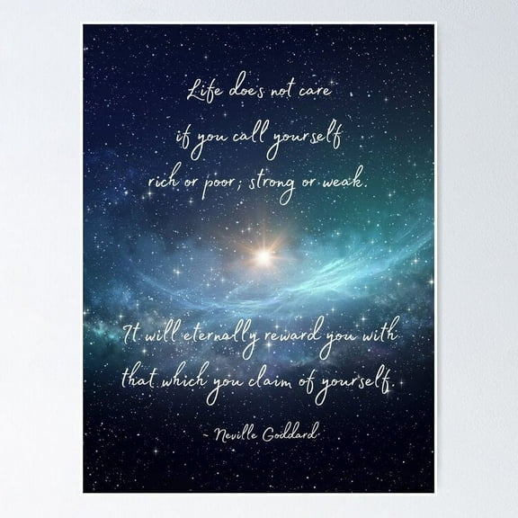Neville Goddard Quote Poster- Unframed Poster | Wall Art | Perfect For Home Decor & Gifts, 8x12