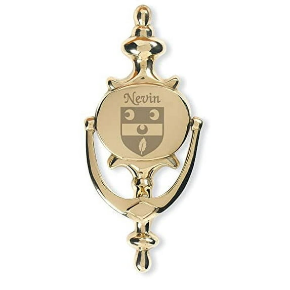 Nevin Irish Coat of Arms Brass Door Knocker