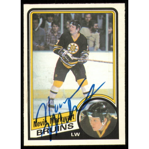 Nevin Markwart Autographed 1984-85 O-Pee-Chee Rookie Card #8 Boston Bruins SKU #254916
