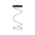 thumbnail image 1 of Powell Nevin Modern Spiral Base Round Drink Table, Gold/Black Granite, 1 of 6