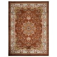 thumbnail image 1 of Nevita Collection Isfahan Persian Traditional Medallion Design Area Rug Rugs (Brown, 5' 3" x 7' 1"), 1 of 4