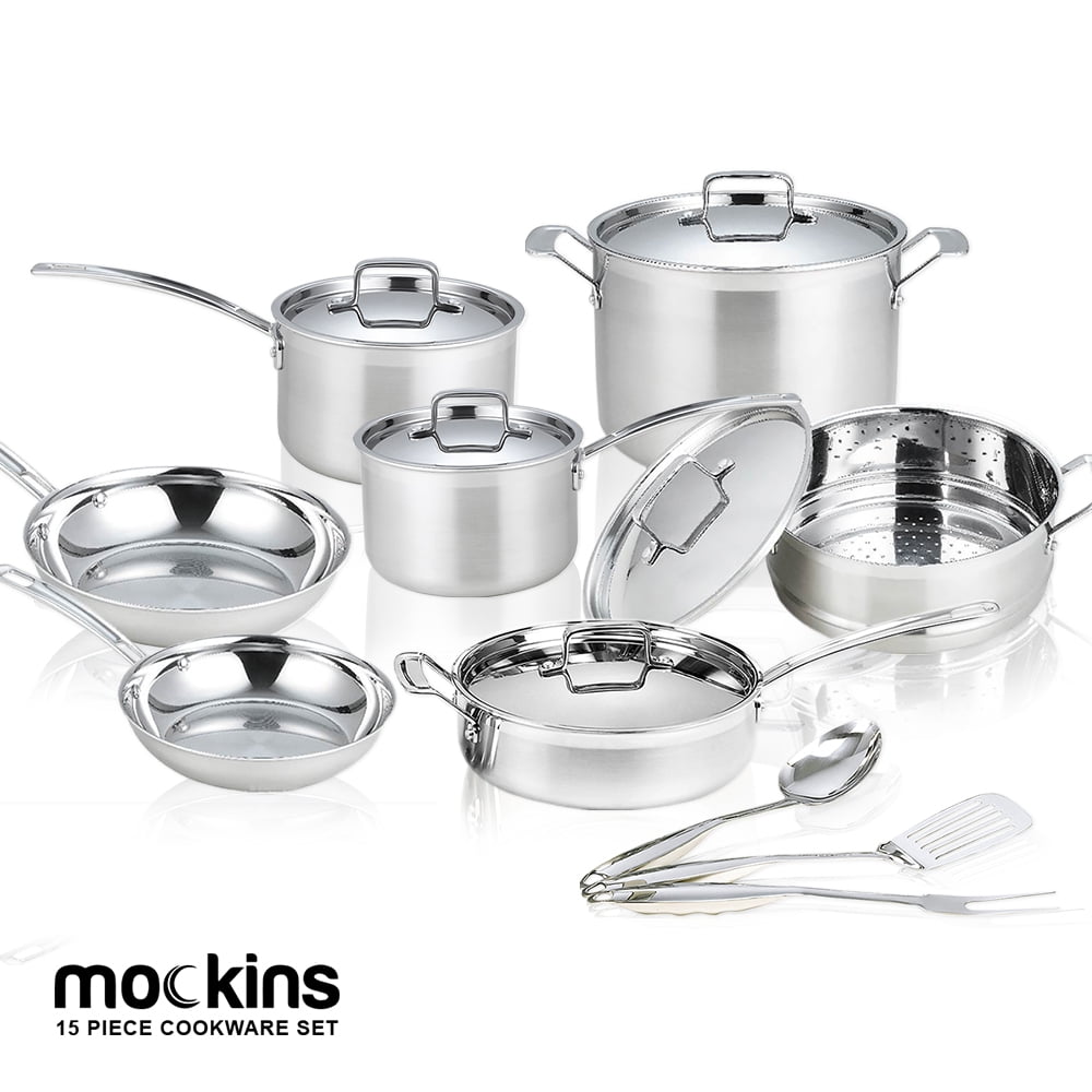 8-Piece Stainless Steel Nonstick Dishwasher Safe Cookware Set Florina - Bed  Bath & Beyond - 31990960