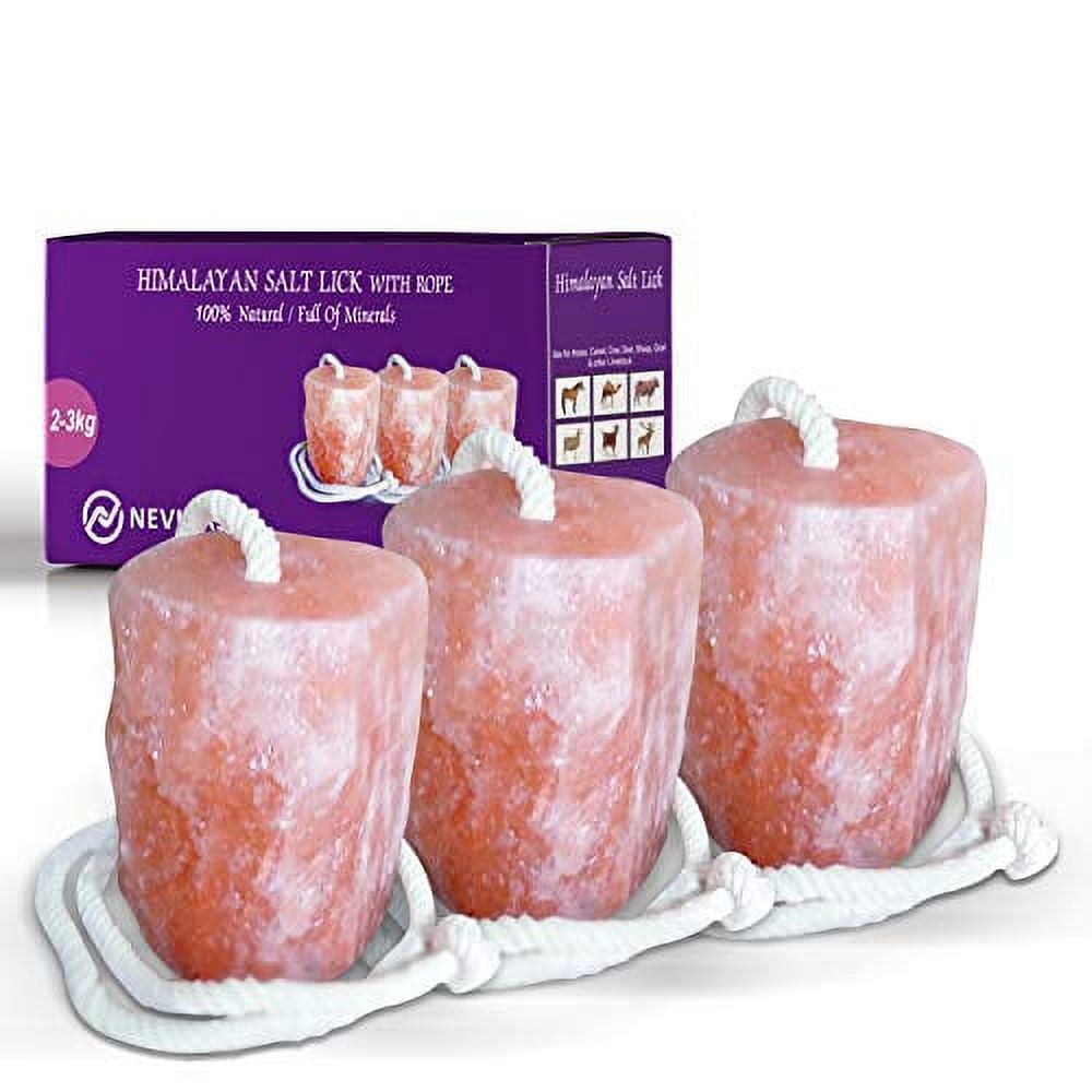 Nevlers 3 Pack All Natural Pure Himalayan Salt Licks for Animals