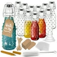 thumbnail image 1 of Nevlers 8.5 oz Dotted Swing Top Bottles (Pack of 12) | Includes Funnel, Brush, Tags and Shrink Wrap, 1 of 9