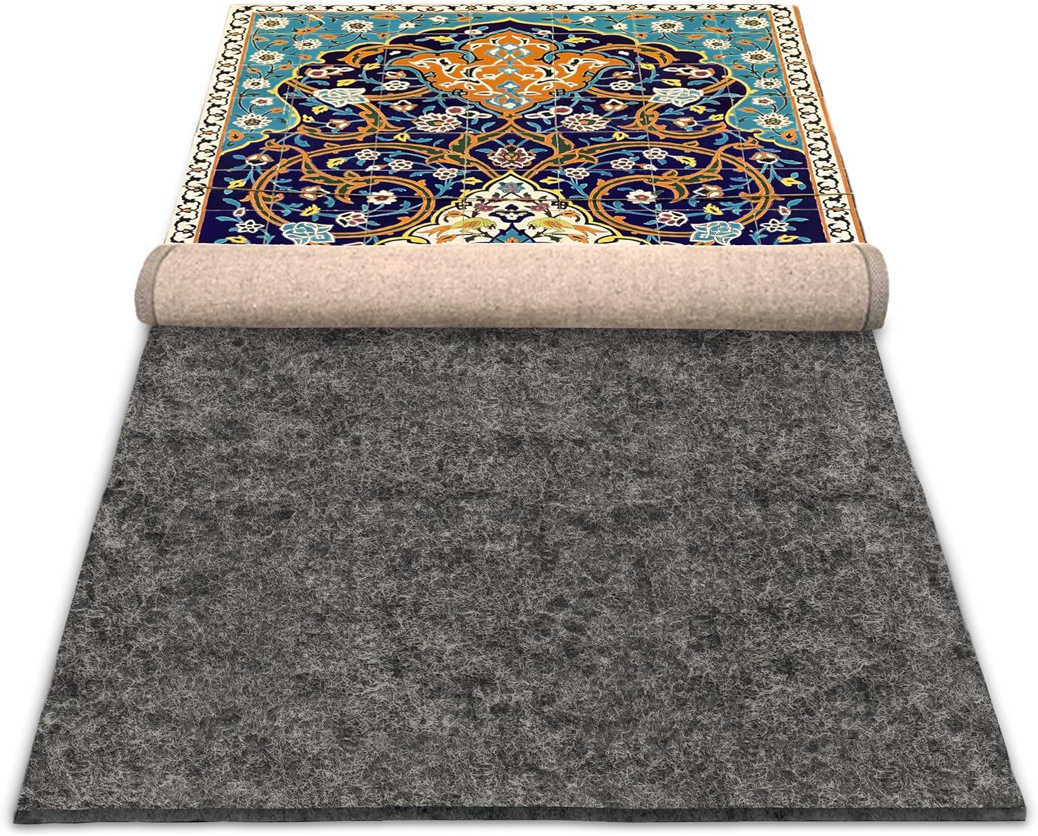 Nevlers 9x12 Rug Pad for Carpet 1/4" Non Slip Rug Pads for Hardwood