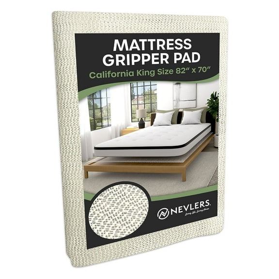 Nevlers California King Mattress Gripper Pad 82"x70" | Prevent Mattresses & Toppers from Slipping | Durable Gripper Pad | Versatile Grip Mats