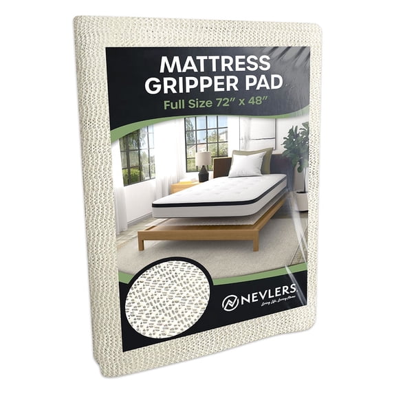 Nevlers Full Size Slip Resistant Mattress Gripper Pad - 48" x 72" | Prevents Mattress Topper & Mattress from Slipping | Multi-Purpose Anti Slip Mat