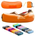 thumbnail image 1 of Nevlers Orange Inflatable Lounger with Travel Bag and Pockets, 1 of 9