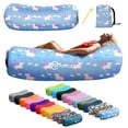 thumbnail image 1 of Nevlers Unicorn Print Inflatable Lounger with Travel Bag and Pockets, 1 of 9