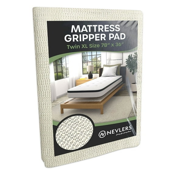 Nevlers XL Twin Mattress Gripper Pad 78"x36" | Prevent Mattresses & Toppers from Slipping | Durable Gripper Pad | Versatile Grip Mats