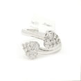 thumbnail image 1 of New 0.77Ct Natural Diamond In 14k white Gold Women's heart Ring fine gift Size 7, 1 of 12