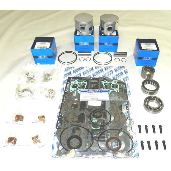 Powerhead Rebuild Kit Compatible with Yamaha 115-130HP 4-Cyl Jet 2-Stroke Outboard 3.544" Pistons Rings Gasket Set Direct Fit Marine Engine 90.02mm Cylinder 1993-2009 .010 Over