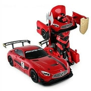 New 114 RC Mercedes-Benz GT3 2.4ghz RC Transformer Dancing Robot Car Red
