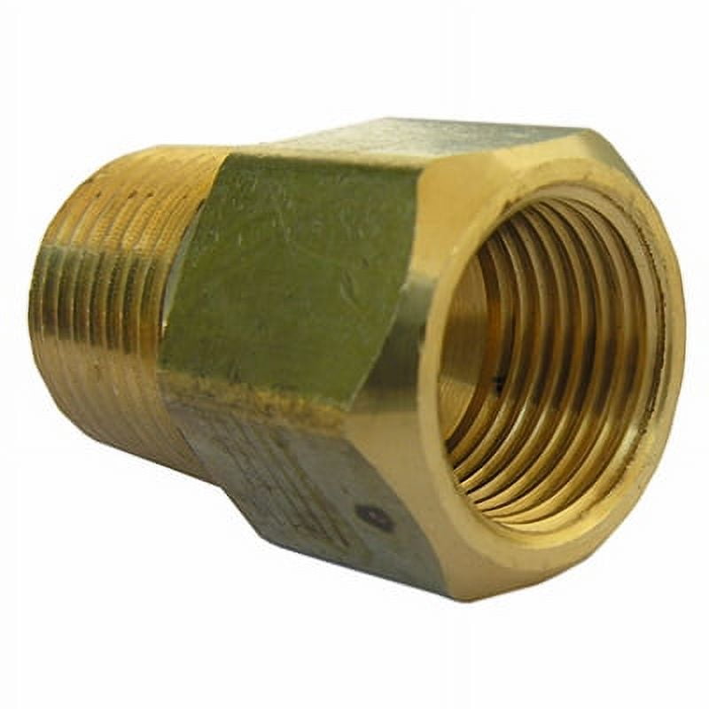 New 1/2" Female Flare x 3/8" Male Pipe Thread Brass Adapter Carded
