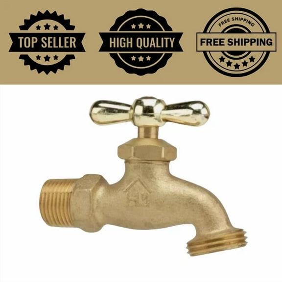 New 1/2 In. Mip And 1/2 In. Swt X 3/4 In. Mht Lead Free Brass & Hose Bibb Valve