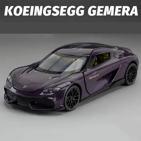 New 1:32 Gemini Alloy Sports Car Model Diecast Metal Racing Vehicles Model Simulation Sound and Light Children Toy Birthday Gift