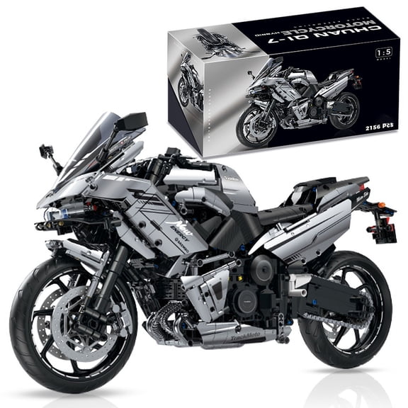 New 1:5 Building Blocks Motorbike Road Racing Vehicle Bricks Toys Christmas Gifts for Kids Boys Children Adult 2156pcs