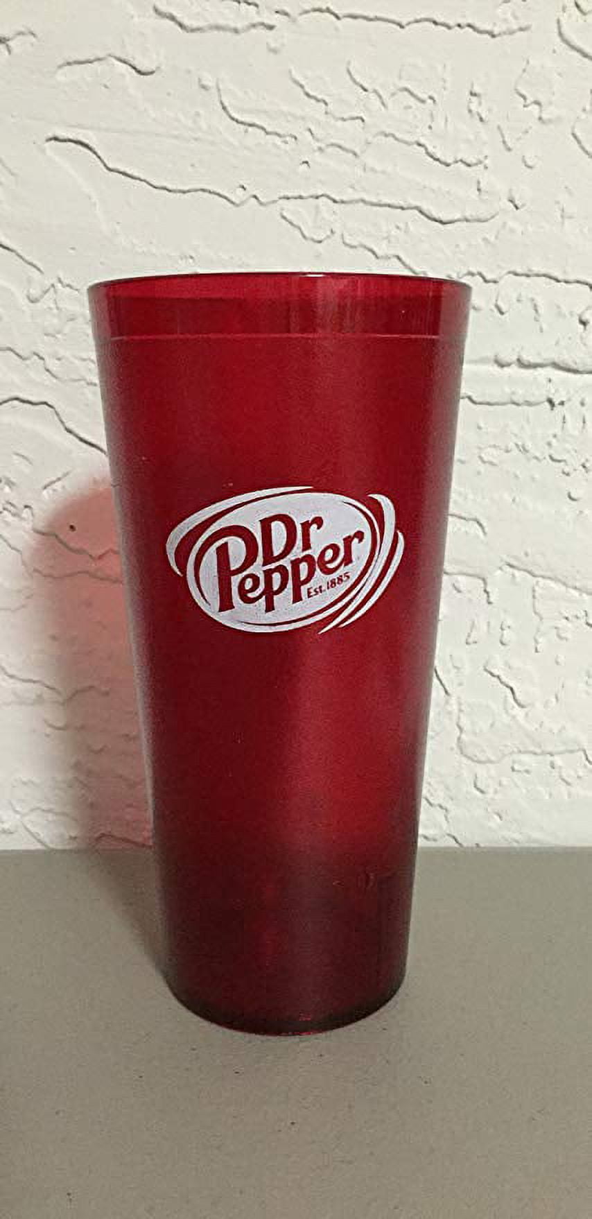 New (1) Dr. Pepper Restaurant Red Plastic Tumblers Cups 32 oz Carlisle