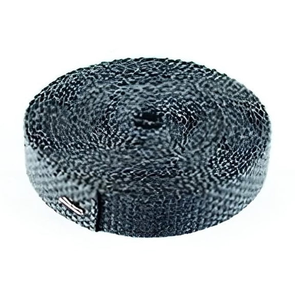 OEM Grade Black Exhaust Wrap 1 Inch x 50 Foot Roll Compatible with Marine Automotive Motorcycle ATV UTV Header Pipe High Temperature Fiberglass Wrap