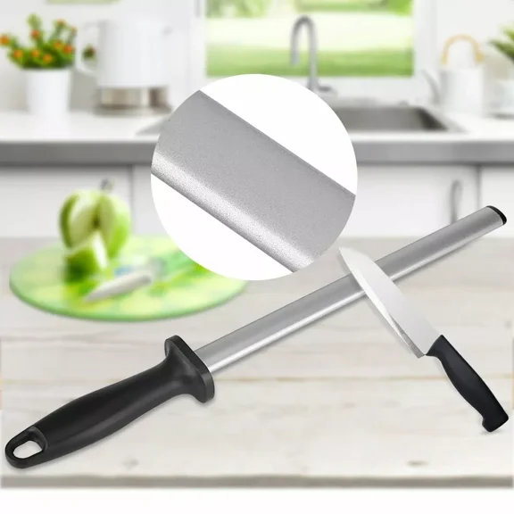 New 10" Professional Chef Knife Sharpener Rod Diamond Kitchen Sharpening Stick