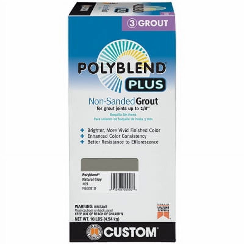 New 10 lb. Bright White Polyblend Plus Sanded Grout. Has all of the