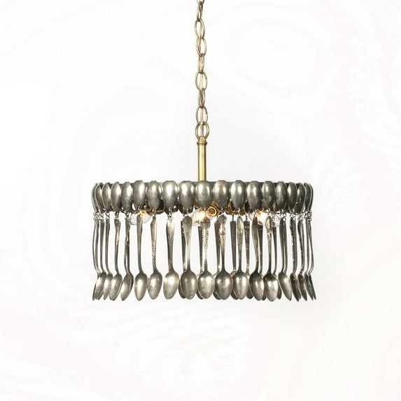 Vintage Silver-Plated 3-Light Chandelier-Elegance and Safety