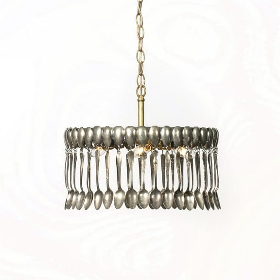 Vintage Silver-Plated 3-Light Chandelier-Elegance and Safety