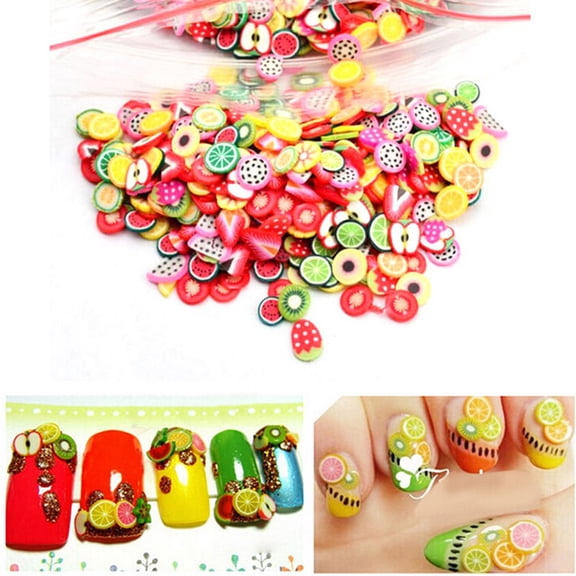 New 1000Pcs Nail 3D Letter Fragments of Polymer Clay Stickers Gel Tips