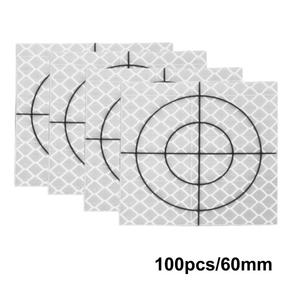 New 100pcs Reflector Sheet 60x60mm 20 30 40 50 mm for Total Station Surveying Reflective Sticker Reflective Target 6cm*6cm