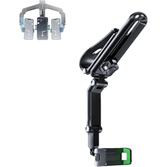 New 1080° Multi-Function Sun Visor Universal 360 Degree Rotating Phone Holder, Sun Visor Phone Holder, for Any Scene Car Holder - Rotatable and Retractable (Green)