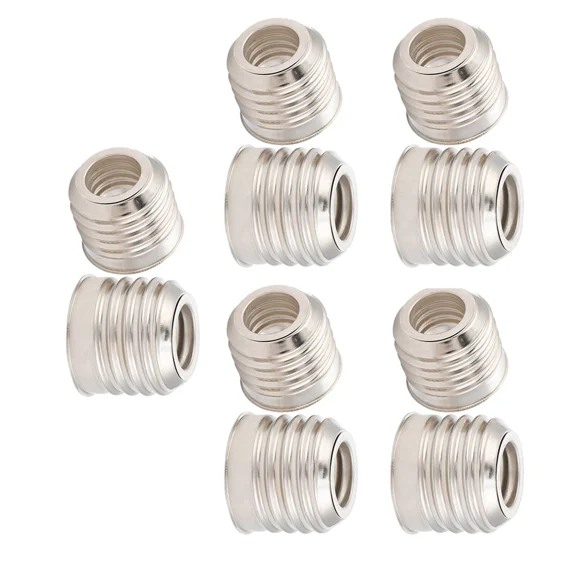 New 10X Iron Plated Nickel E27 To E14 Lamp Socket Accessories For Bulb Light