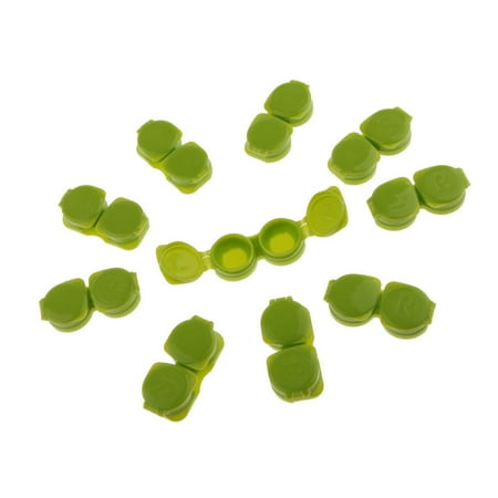 New 10pcs Lens Case Container Travel Portable Holder Green