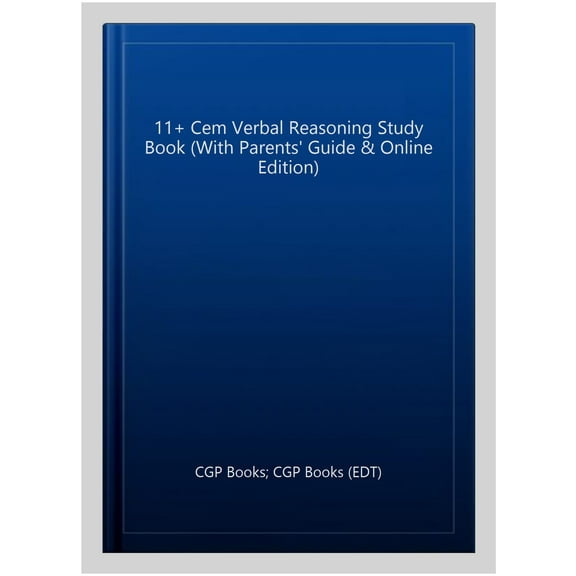 New 11+ Cem Verbal Reasoning Study Book (With Parents' Guide