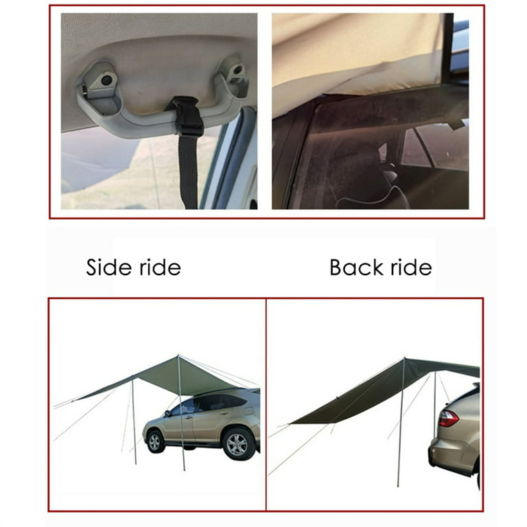 Automobile Side Awning Rooftop Rain Canopy Car Side Shelter Shade