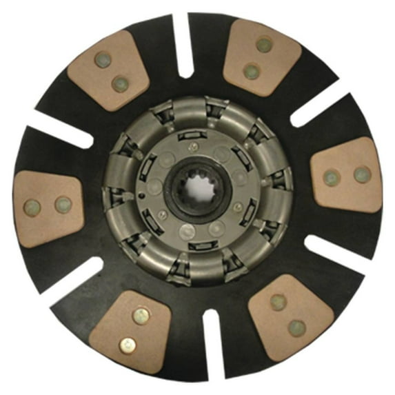 Clutch Disc 12 Inch 11 Spline 1-3/16 Bore 6 Pad Cerametallic Sprung Hub Compatible with International 826 966 D358 D414 6 Cyl Diesel Row Crop Tractor Replaces 384395R94 Stens 1712-7044