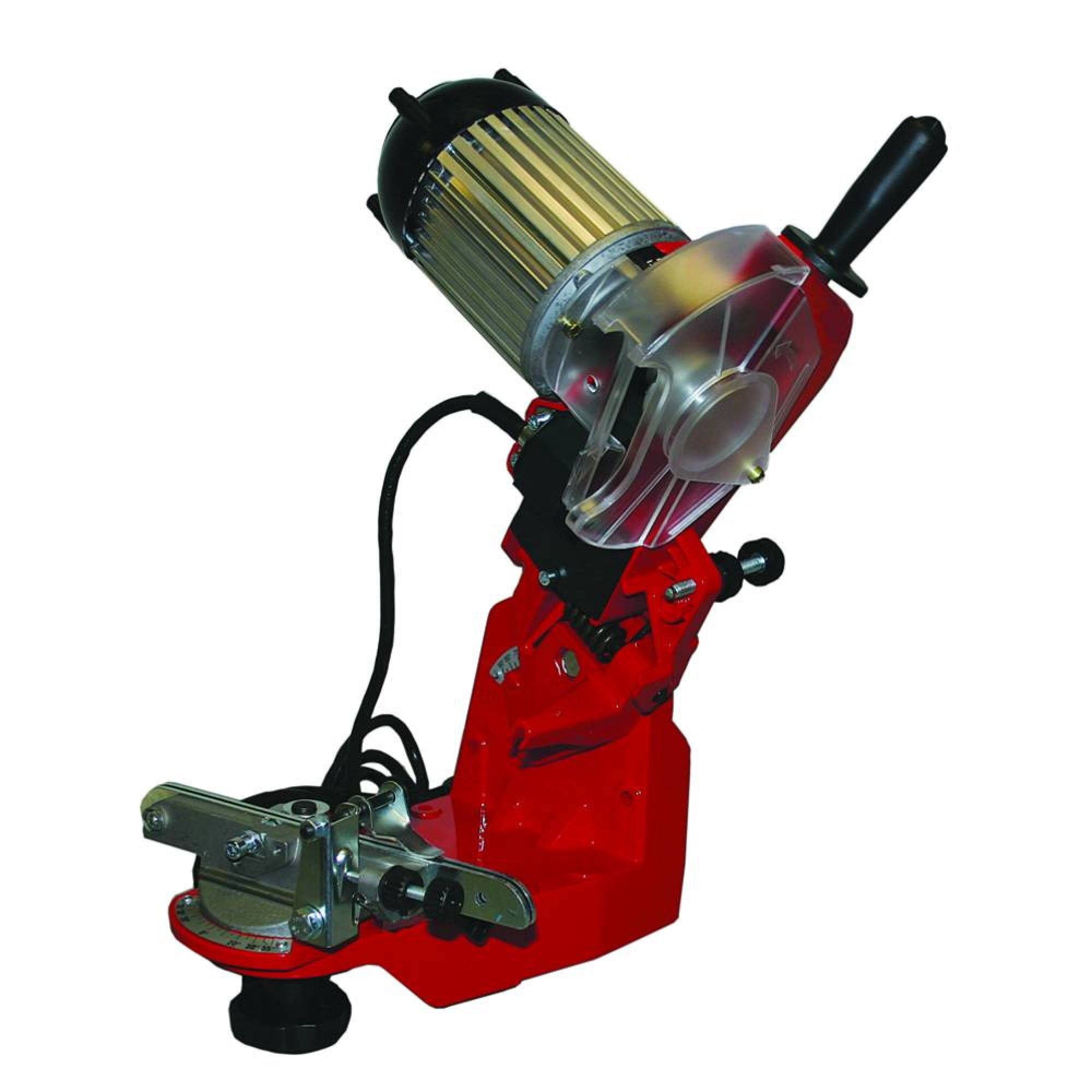 Chainsaw Chain Grinder Self Centering Vise Compatible With Oregon 551462 Carlton 4250 Jolly Star 120V 300W 3400 RPM Bench Mount 1/4 to 3/4 Pitch Sharpener 3 Grinding Wheels 700-005