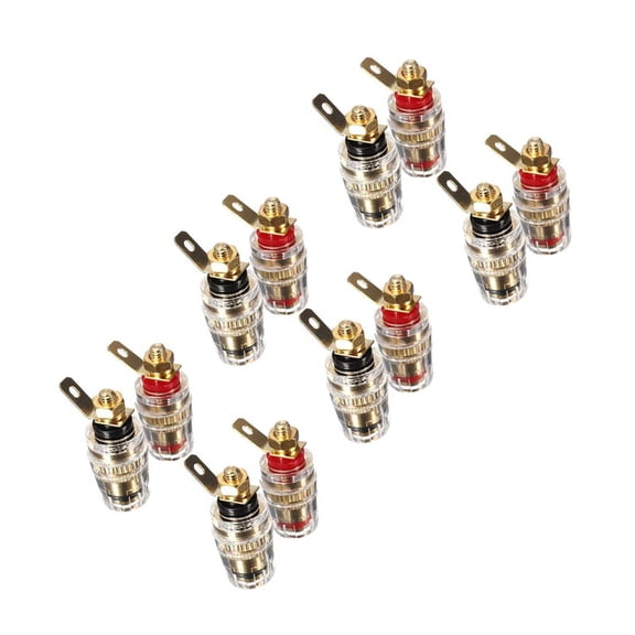 New 12Pc Amplifier Speaker Terminal Binding Post 4mm Banana Plug