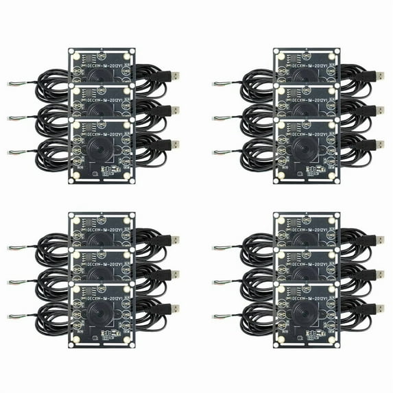 New 12Pcs 100 Degree Camera Module 1MP OV9732 1280x720 USB Free Driver Manual Focus, with 2 Meter Cable for WinXP/7/8/10,12 x 100 Degrees OV9732 Camera Module 12 x 2m USB Cable