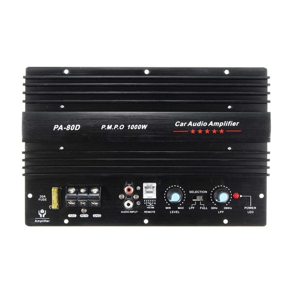 New 12V 1000W Mono Car Power Amplifier Powerful Bass Subwoofers Amp PA-80D Bass Sound Amp ,Small Footprint