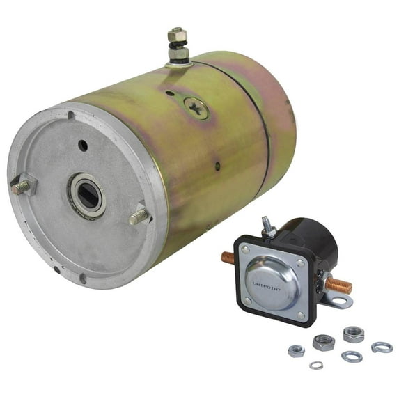 New 12V CW Snow Plow Motor & Solenoid Fits Meyer E57 E60 Pumps Mue6209S 2869Ab